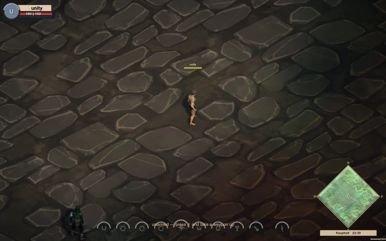 A low point: half the map stopped rendering and the town vanished.