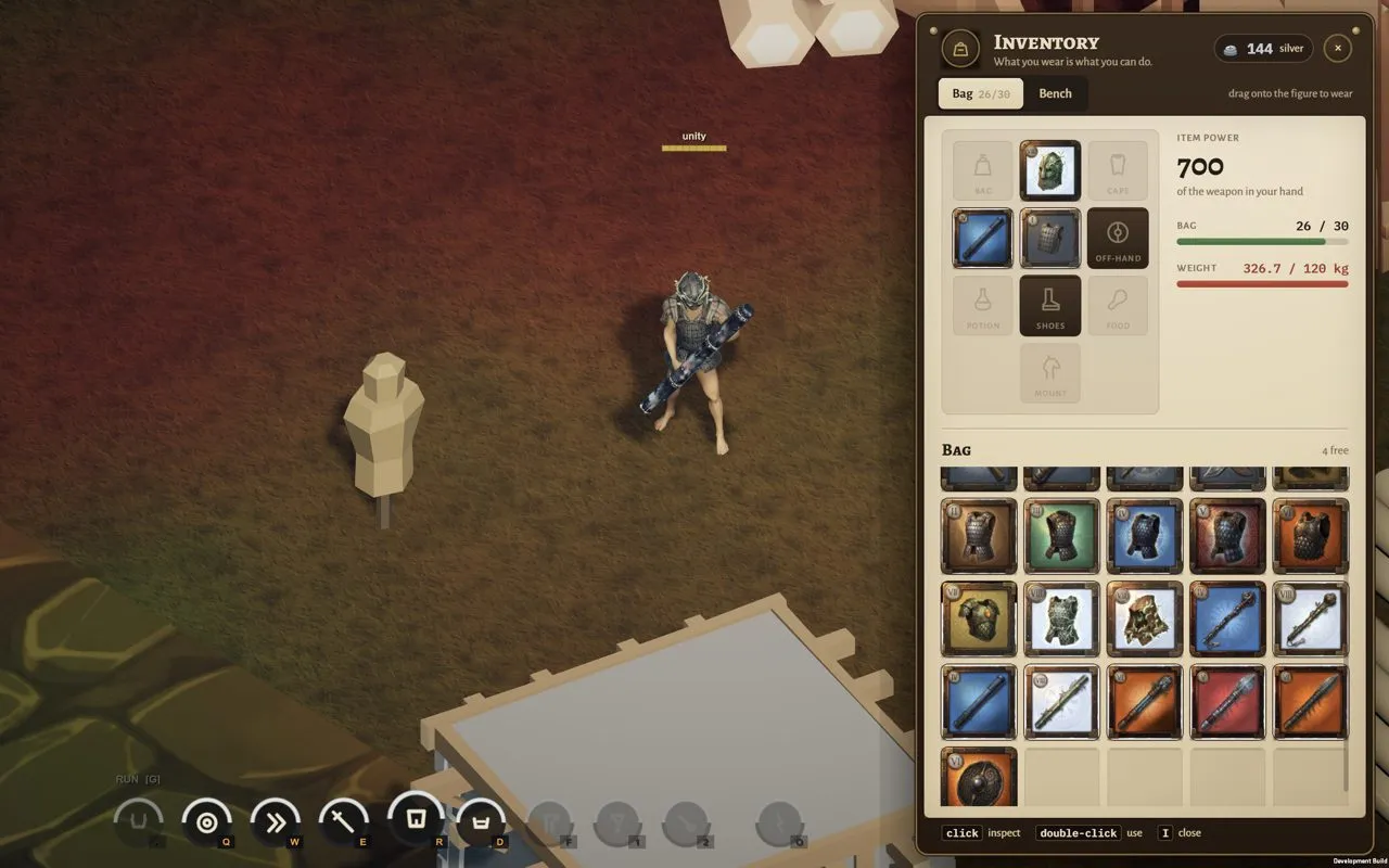 The inventory in its new parchment look.