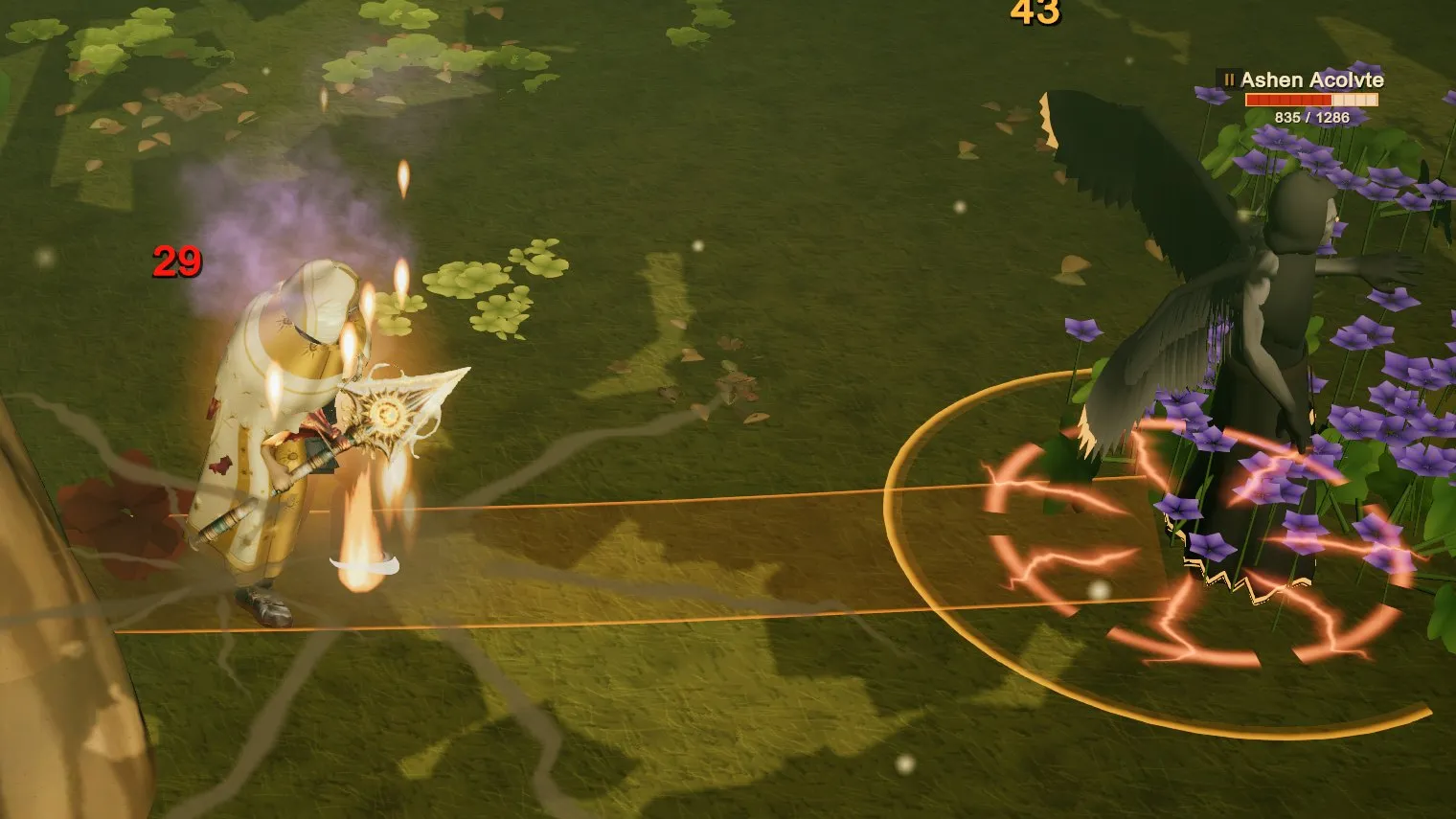 Yggdrasil: Shattered Realms screenshot: duel acolyte