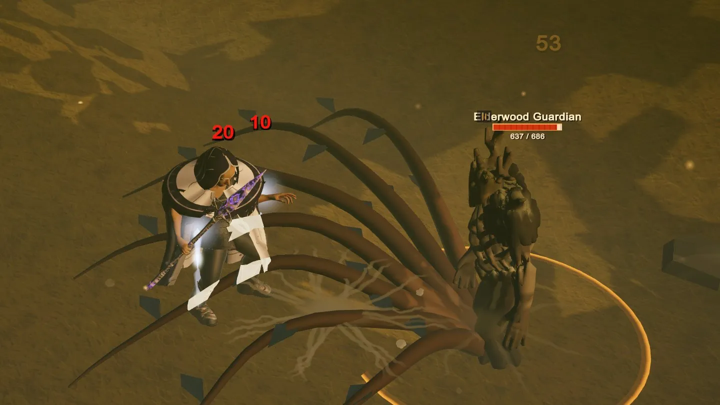 Yggdrasil: Shattered Realms screenshot: duel guardian