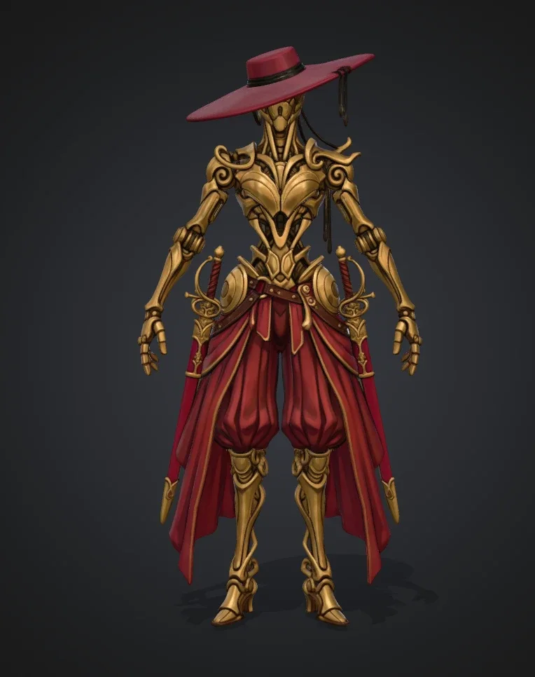 The Gilded Duelist, forged in nidavellir