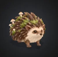 The Mossback, a small hedgehog grown over with moss and toadstools