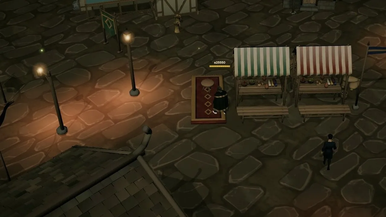 The market square at night